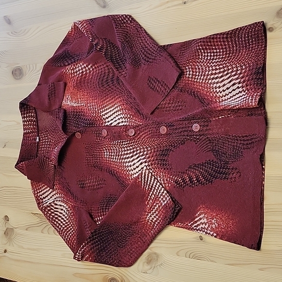 VINTAGE Strechy Button-down Shirt US S - Picture 2 of 7